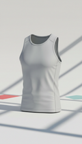 Technical tank top in urban silver